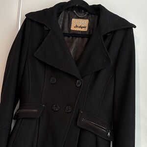 GUESS Los Angeles, Women's Elegant Black Pea Coat